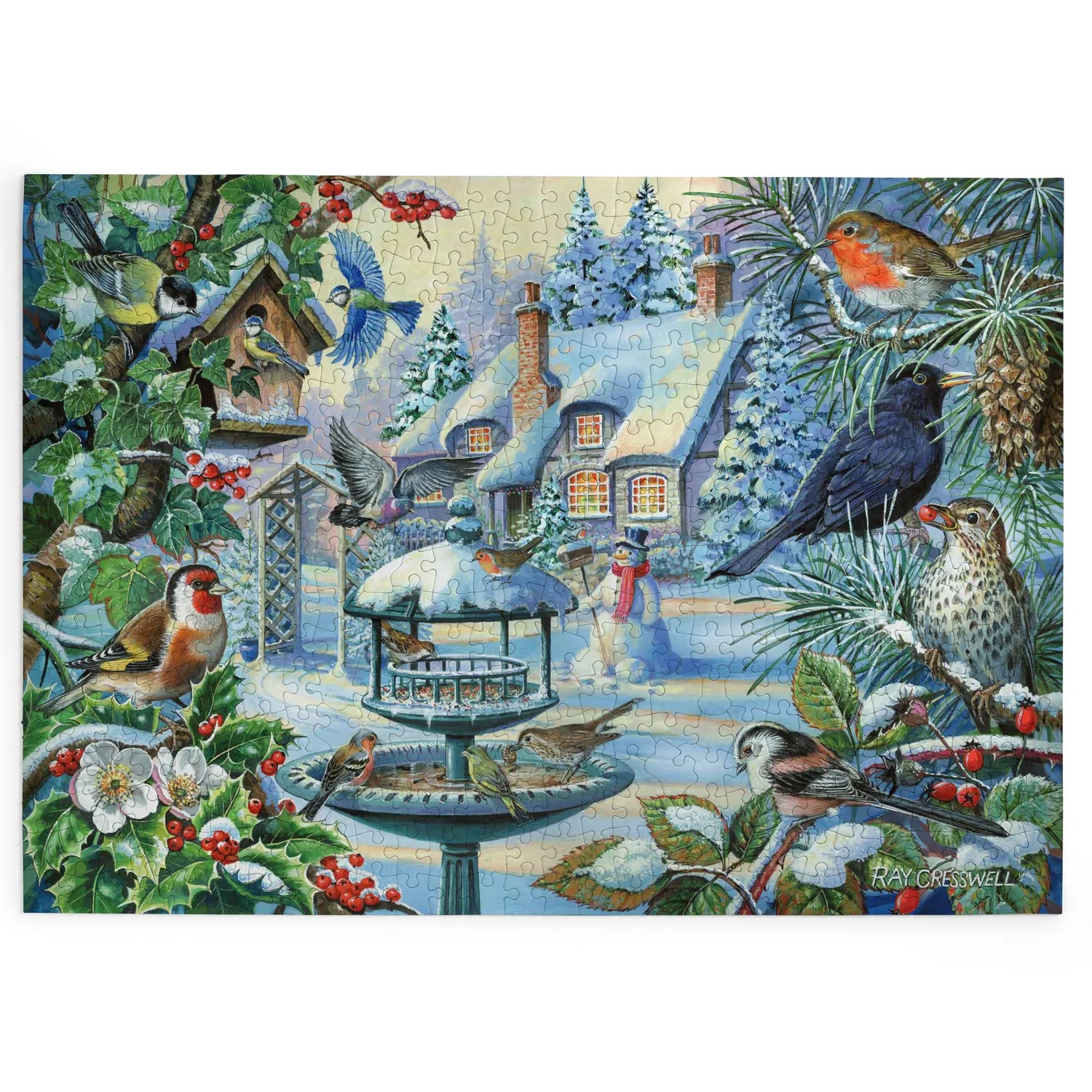 House of Puzzle Winter Birds puslespil BIG 500 vinter