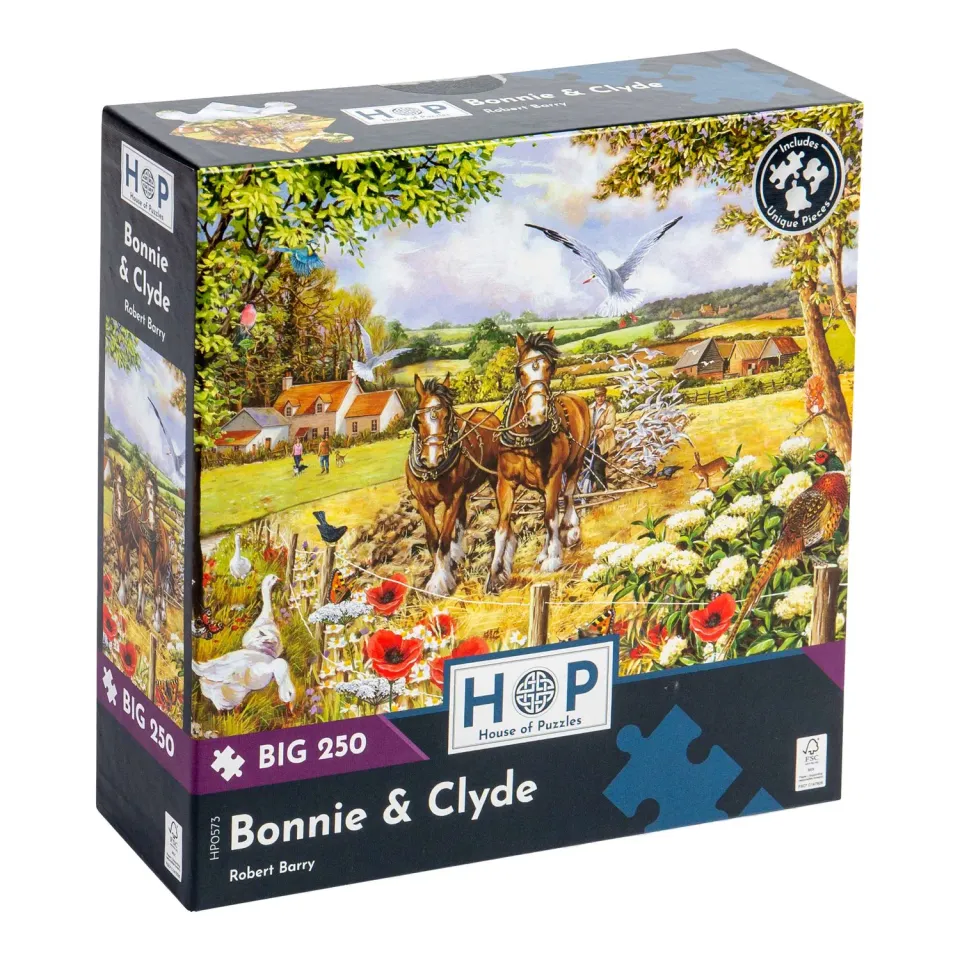 House of Puzzle BIG Bonnie & Clyde puslespil 250 store brikker