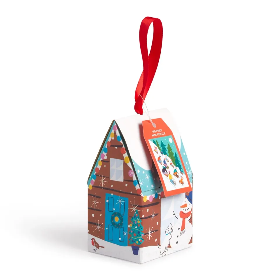 Good Puzzle Co. Winter Sledding puslespil ornament 130 brikker jul