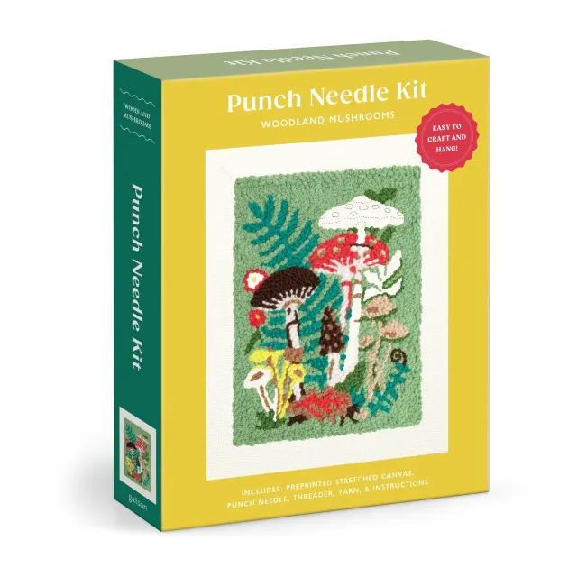 Good Puzzle Co. Anja Riebensahm Woodland Mushrooms punch needle sæt