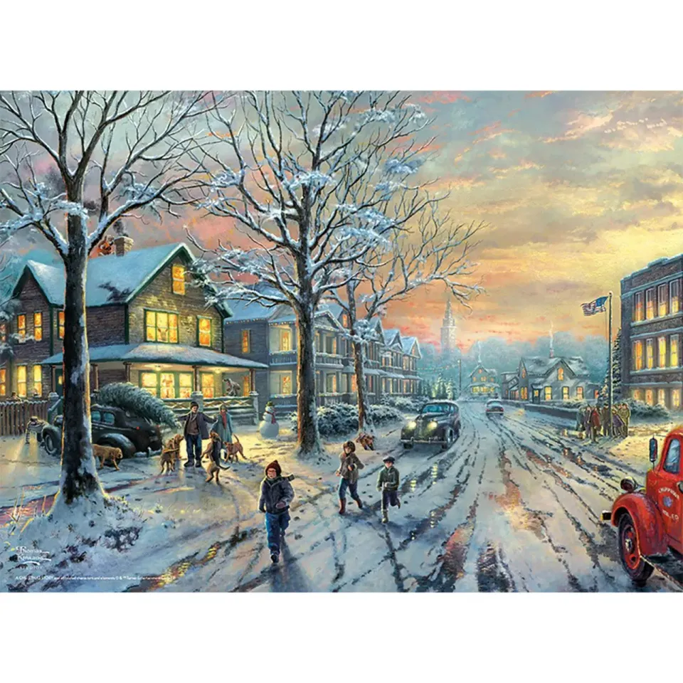 Ceaco Thomas Kinkade A Christmas Story puslespil 100 brikker jul