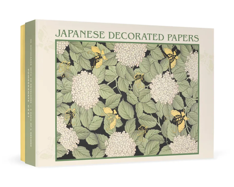 Pomegranate Japanese Decorated Papers kortæske 20 blomster