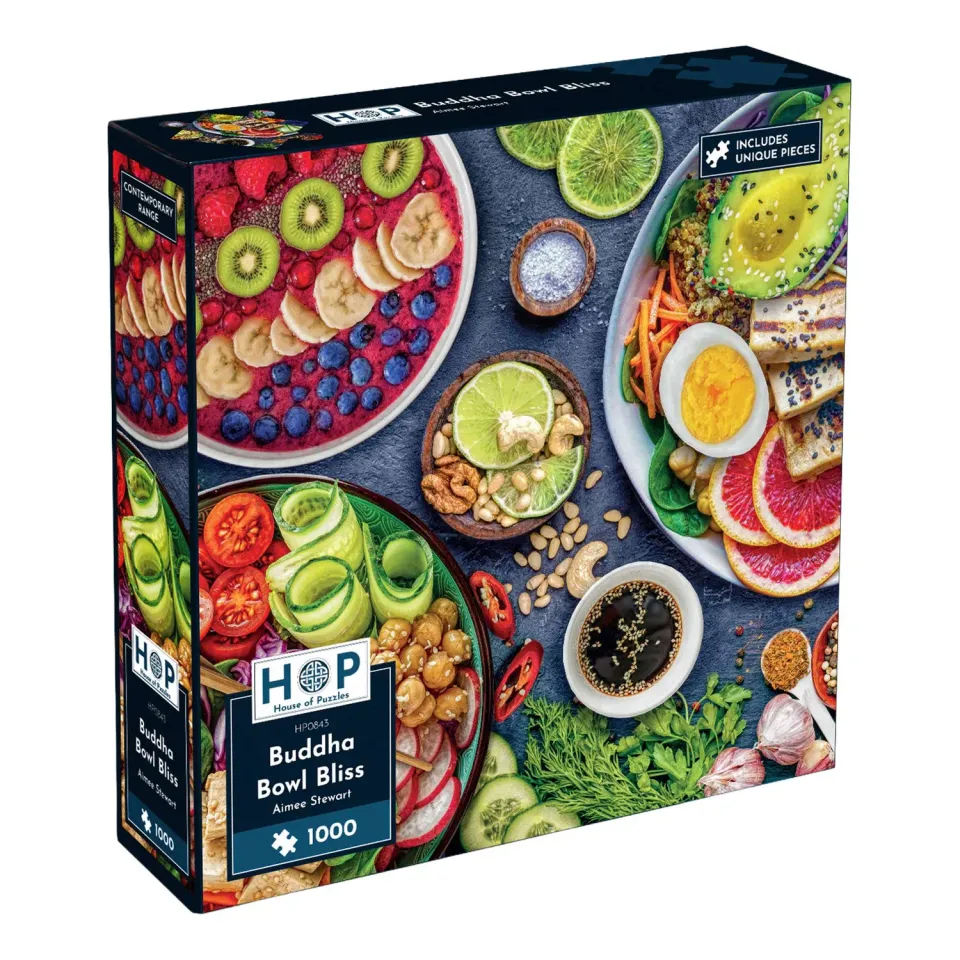 House of Puzzle Buddha Bowl Bliss puslespil 1000 madmotiv