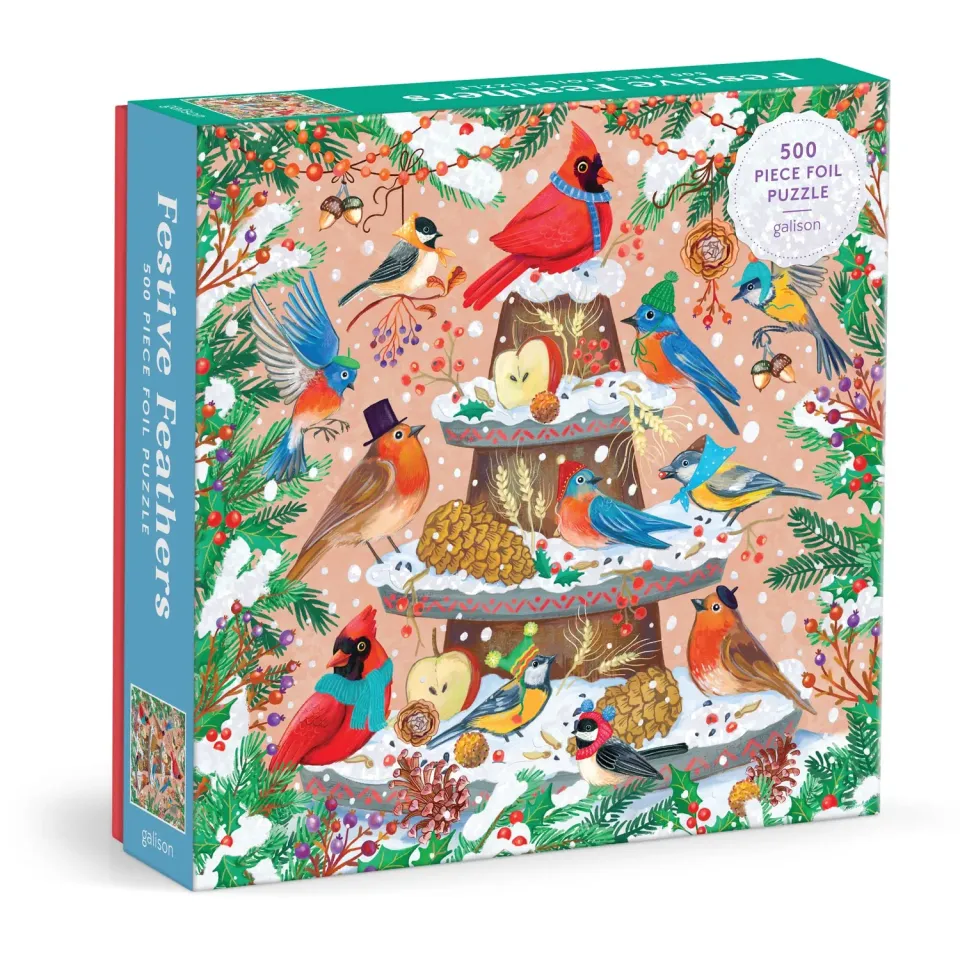 Good Puzzle Co. Festive Feathers puslespil 500 brikker folie