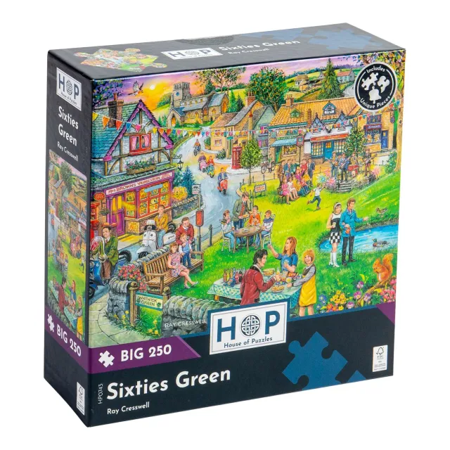 House of Puzzles BIG Sixties Green 250 puslespil retro