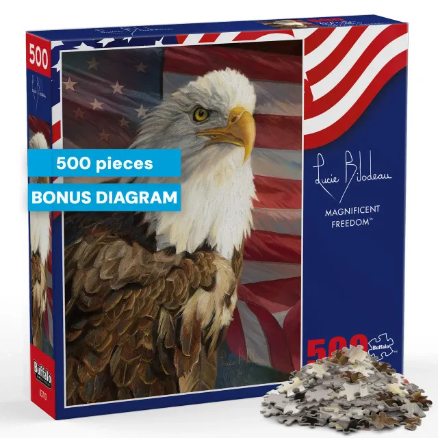 Buffalo Games Americana Magnificent Freedom puslespil 500 brikker ørn