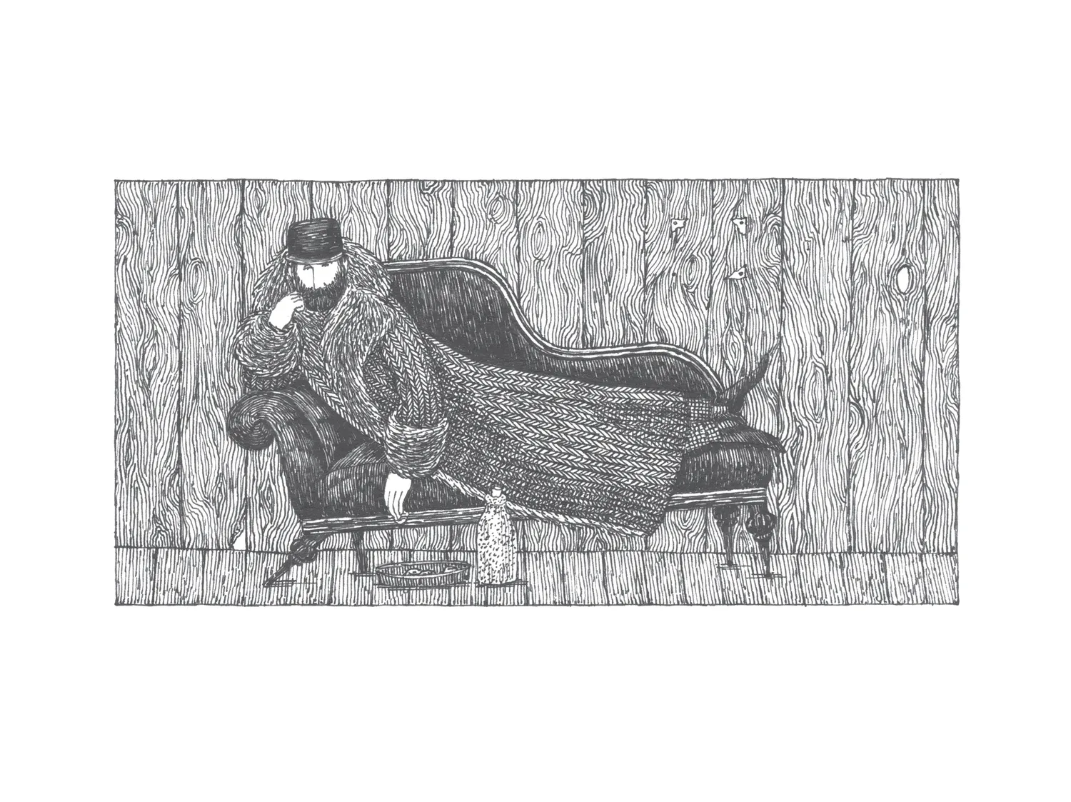 Pomegranate Edward Gorey The Fraught Settee kortæske