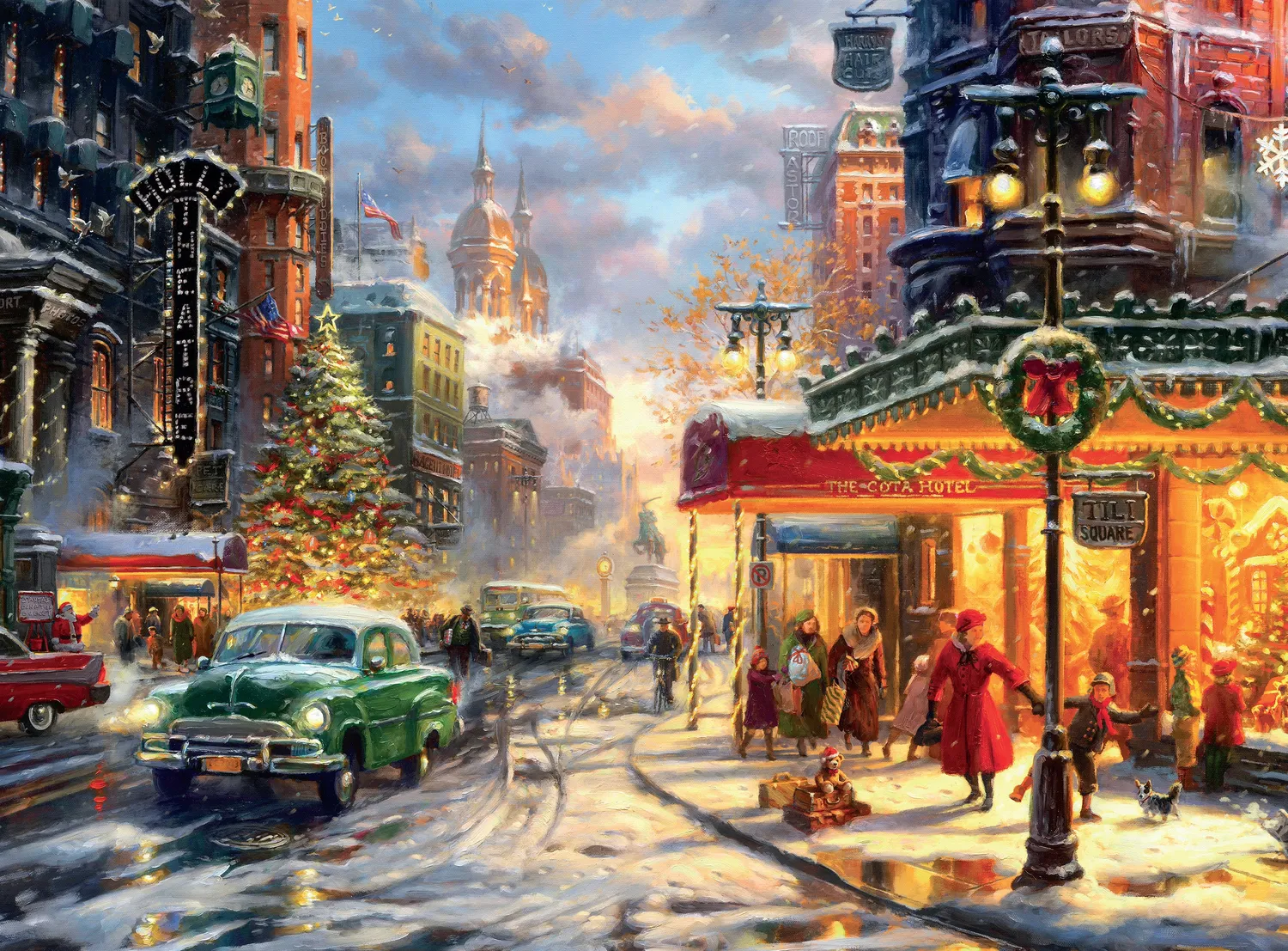 Buffalo Games Christmas Main Street puslespil 1000 brikker jul