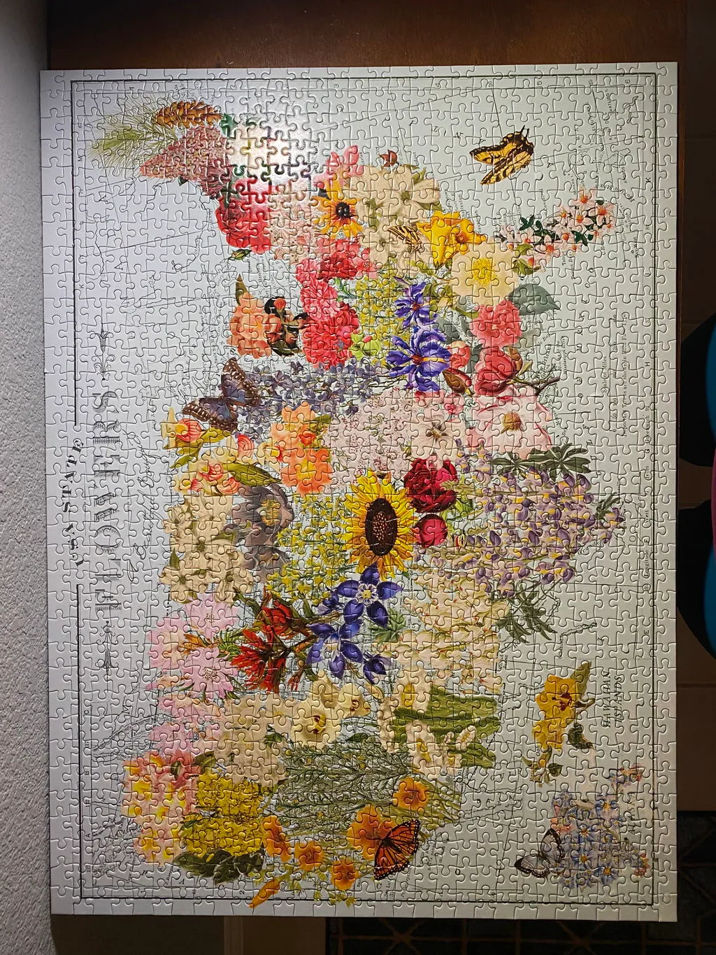 Galison Wendy Gold USA State Flowers puslespil 1000 brikker