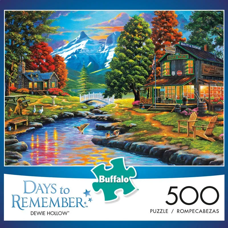 Buffalo Games Days to Remember Dewie Hollow puslespil 500 brikker naturmotiv