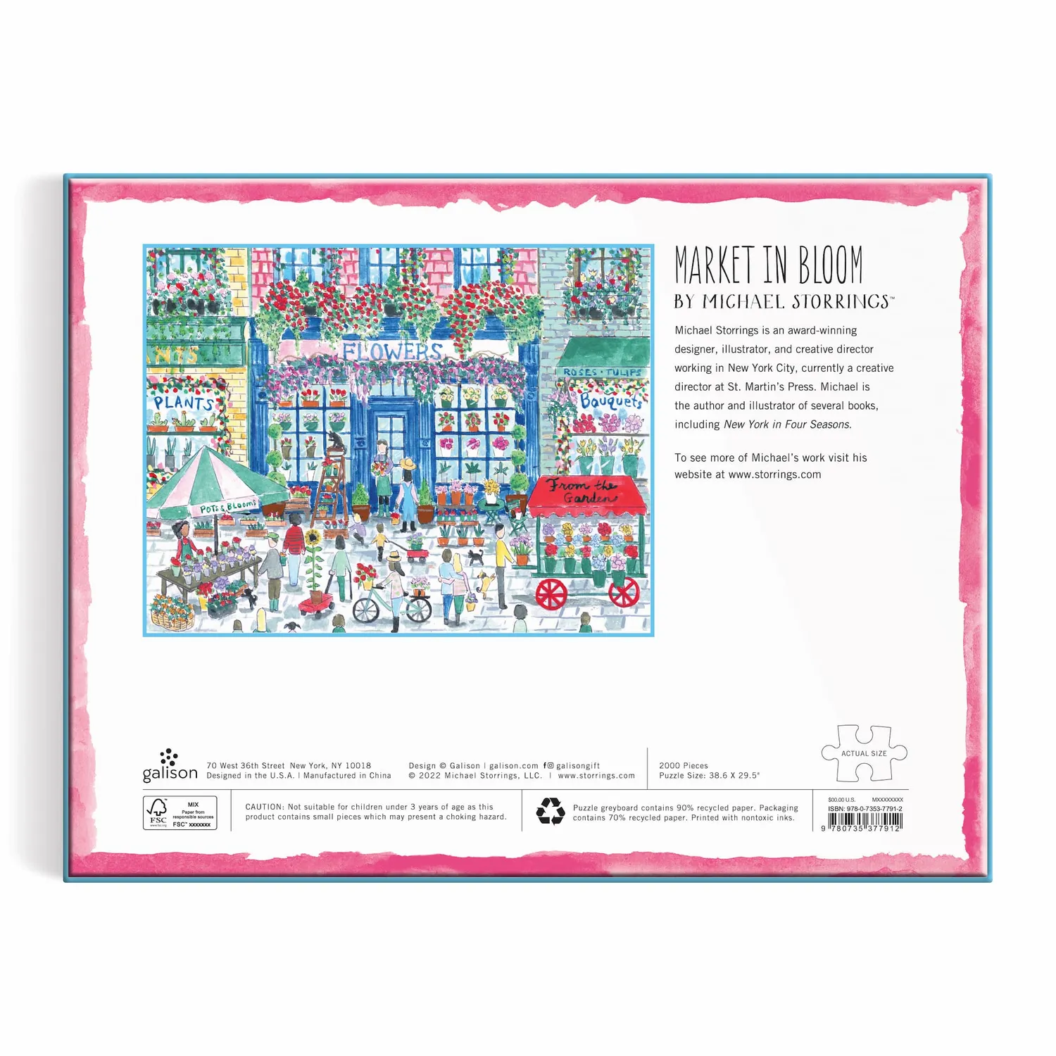 Good Puzzle Co. Storrings Market in Bloom puslespil 2000 marked