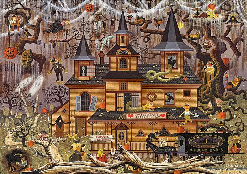 Buffalo Games Wysocki Trick or Treat Hotel puslespil 500 brikker