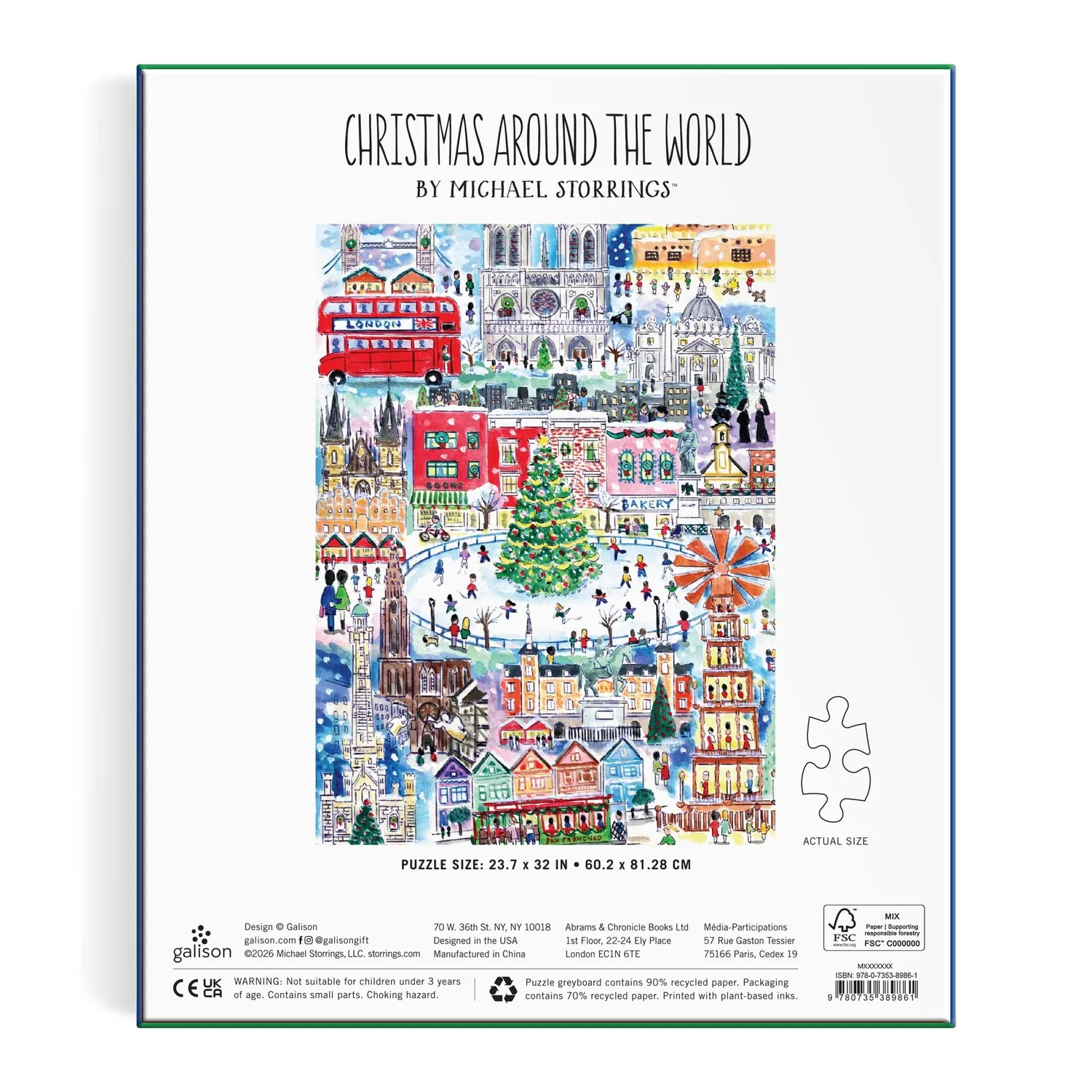 Good Puzzle Co. Storrings Christmas Around World puslespil 1500 brikker