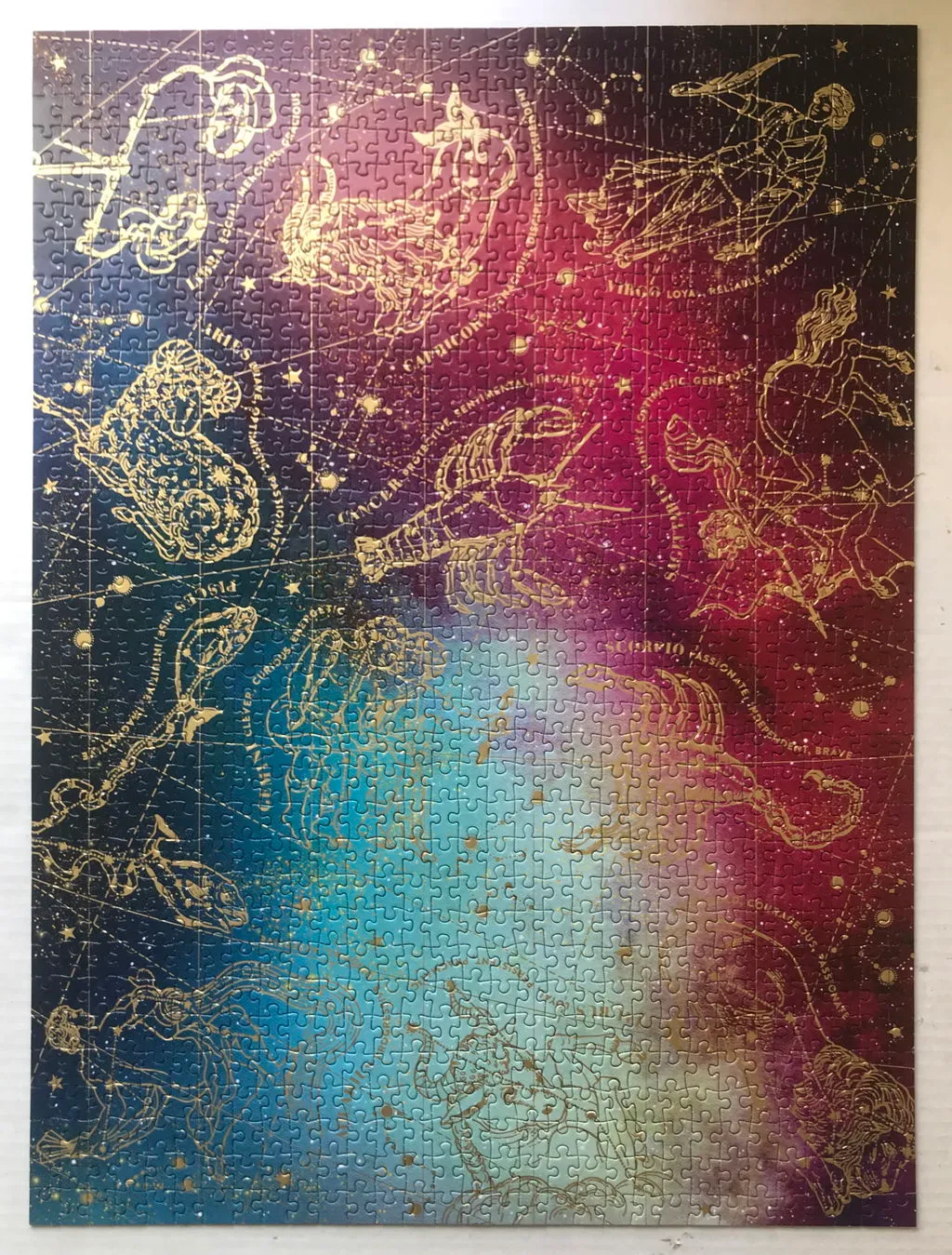 Galison Cosmos Astrology foliepuslespil 1000 brikker guld