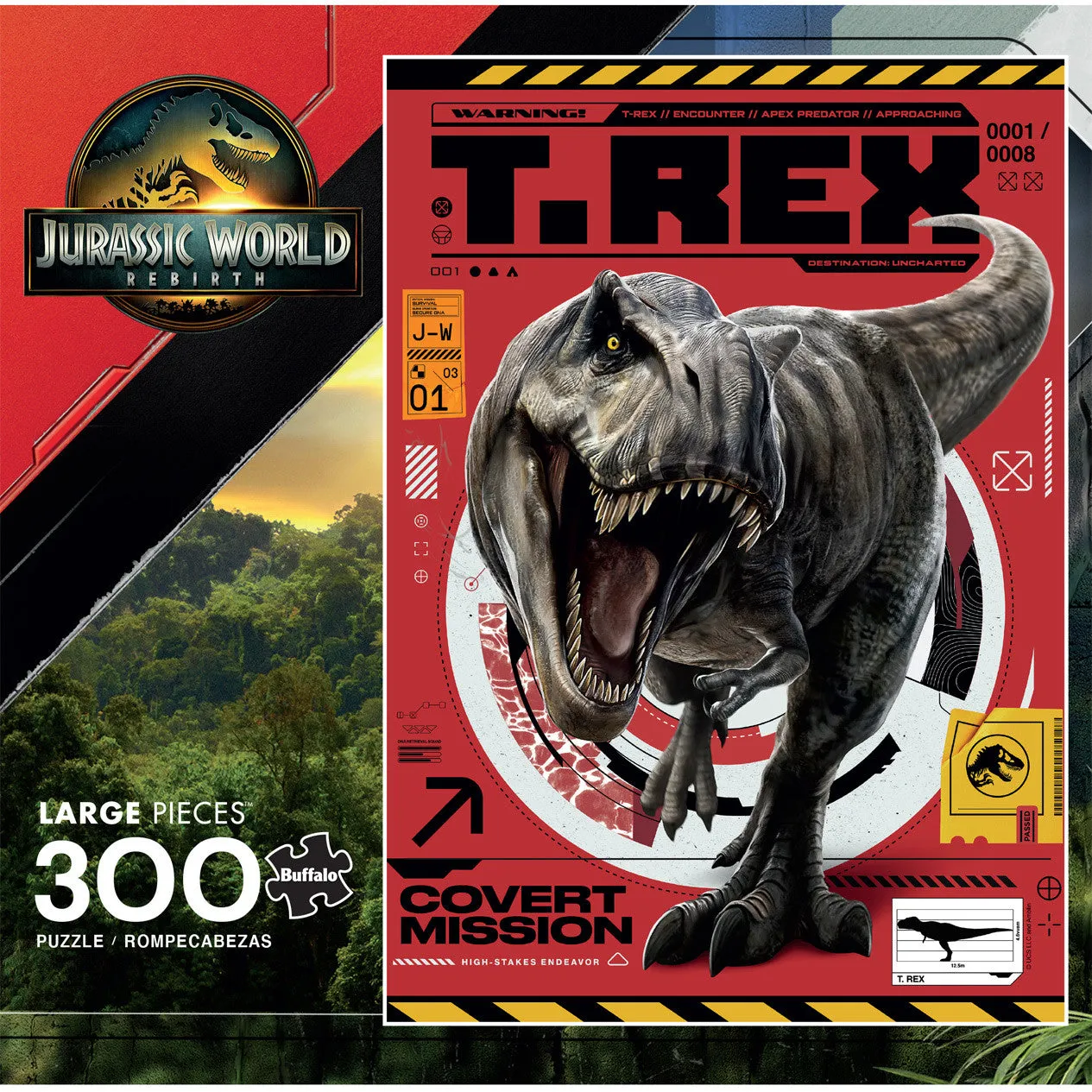 Buffalo Games Jurassic Park Rebirth T. Rex Encounter puslespil 300 brikker