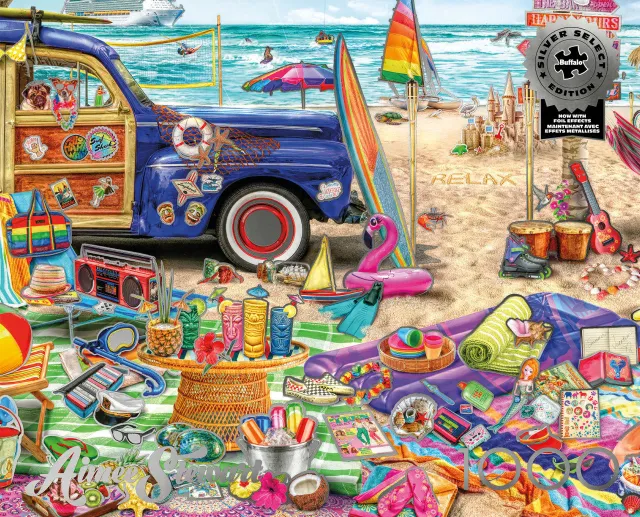 Buffalo Games Silver Select Beach Vacation puslespil 1000 brikker strand