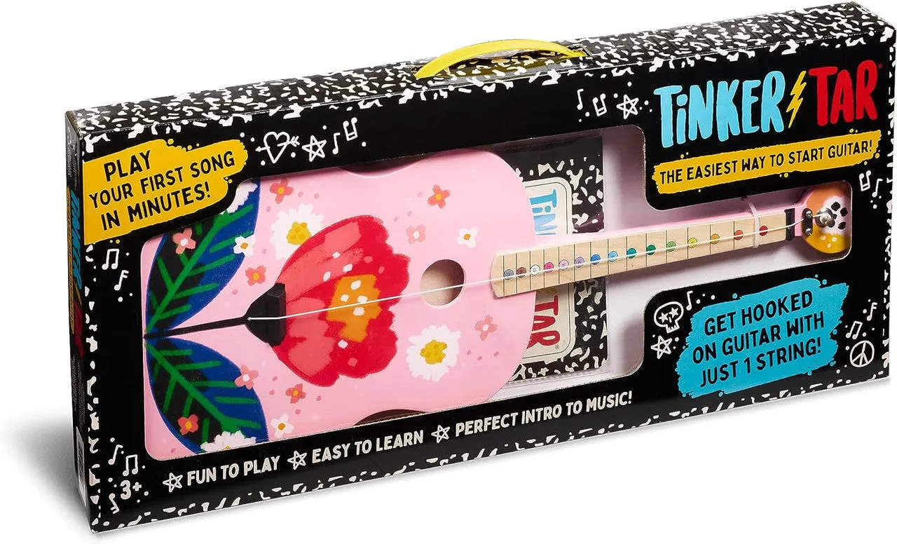 Buffalo Games Tinkertar Pink Floral børneguitar 1-strenget