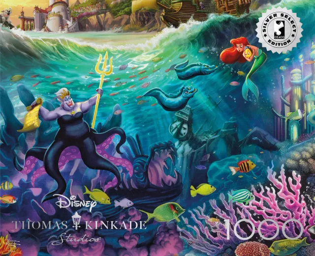 Buffalo Games Silver Select Disney Ursula puslespil 1000 brikker sølvfolie
