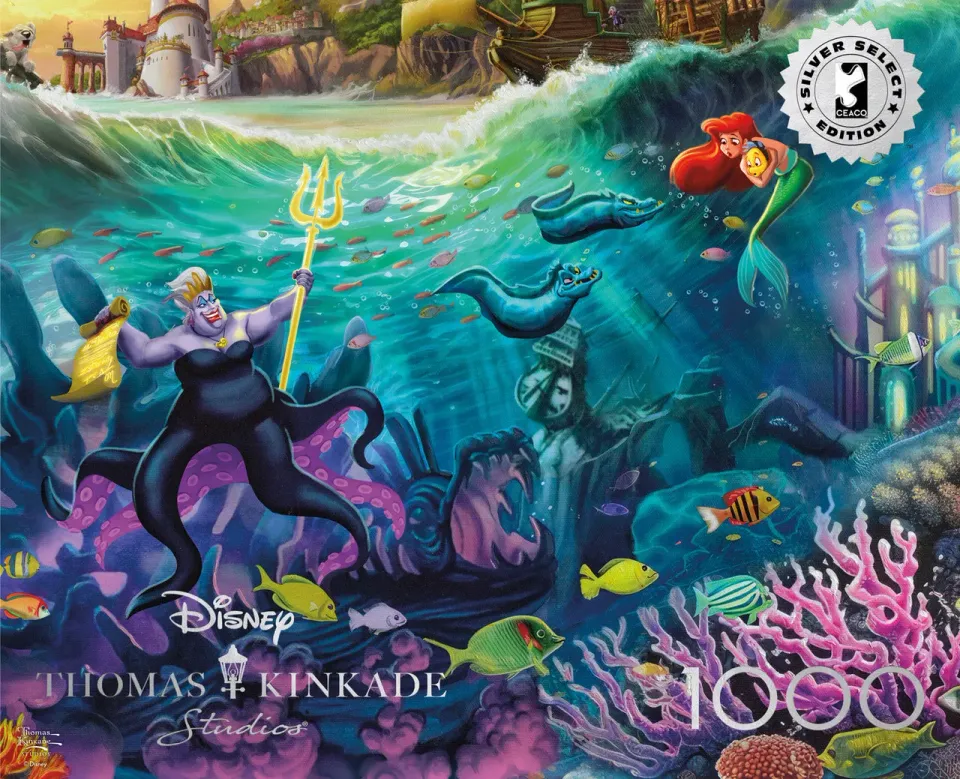 Buffalo Games Silver Select Disney Ursula puslespil 1000 brikker sølvfolie
