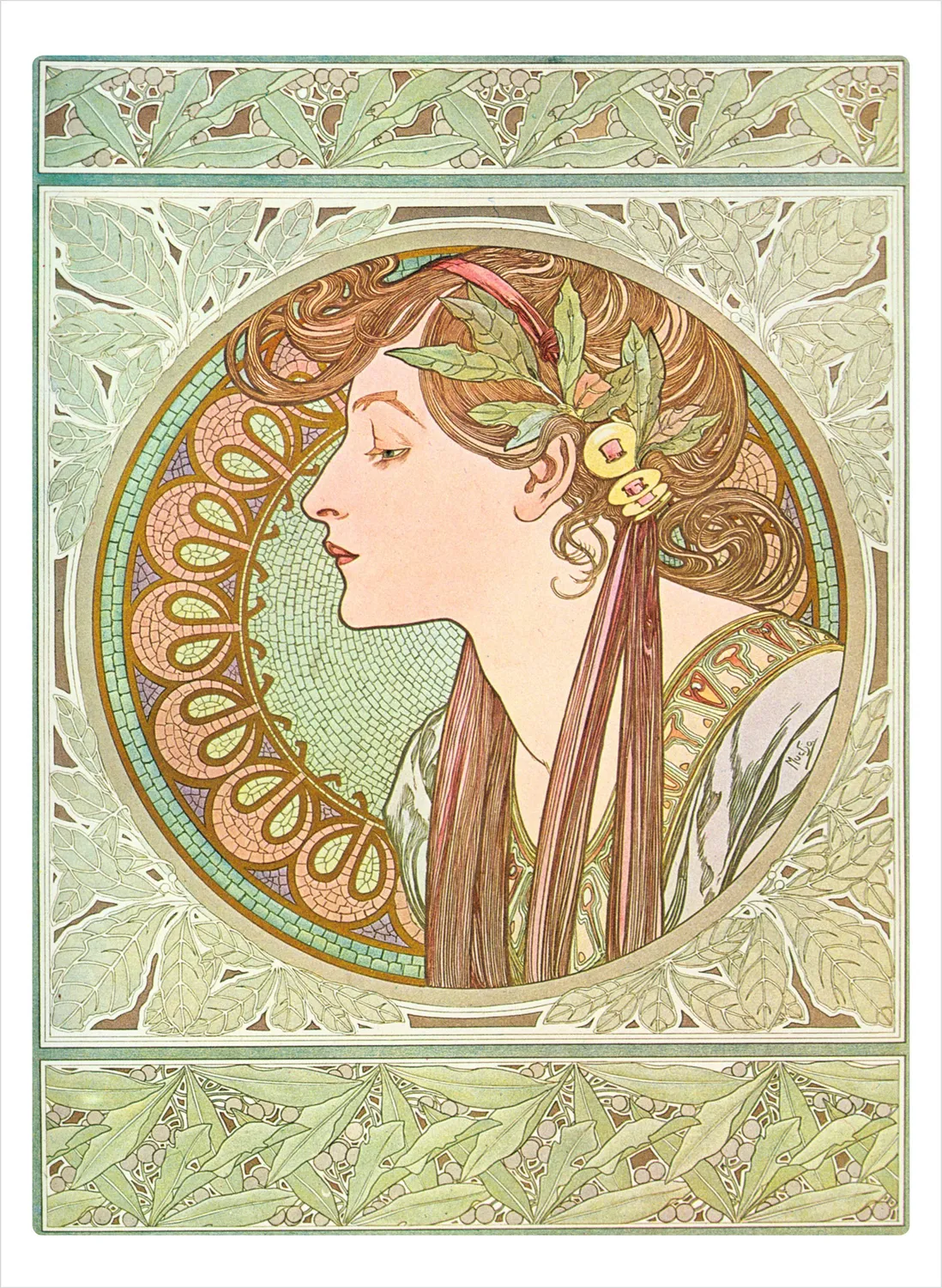 Pomegranate Alphonse Mucha postkortbog 30 art nouveau