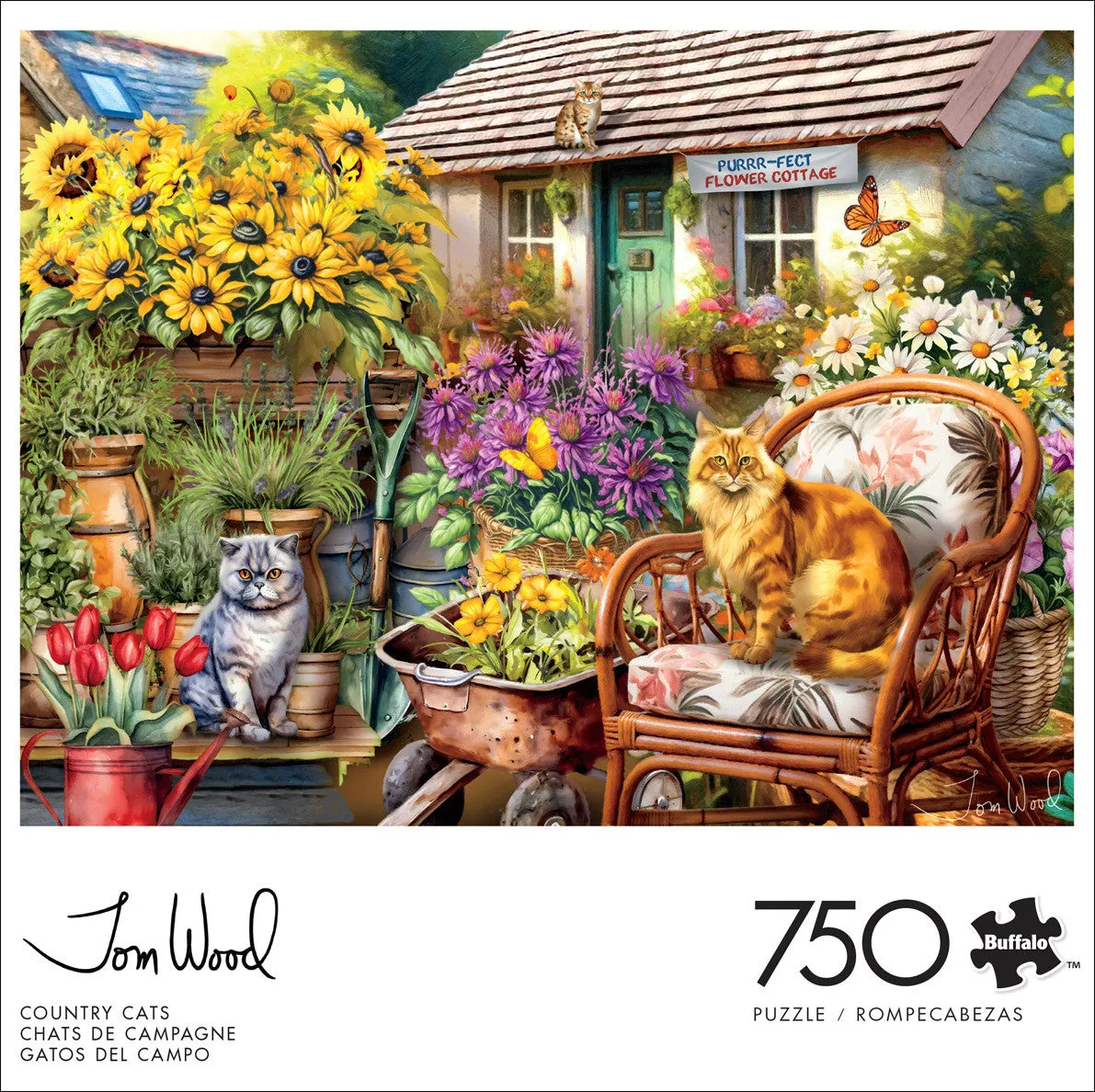 Buffalo Games Cats Country Cats puslespil 750 brikker katte