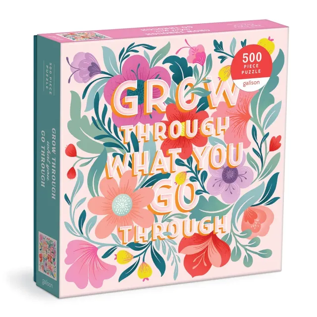 Galison Grow Through What You Go Through puslespil 500 brikker blomster