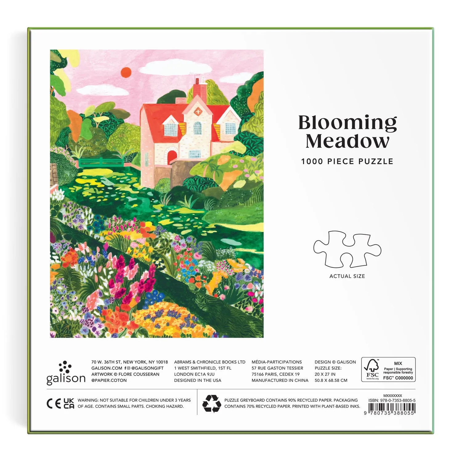 Galison Blooming Meadow puslespil 1000 brikker eng
