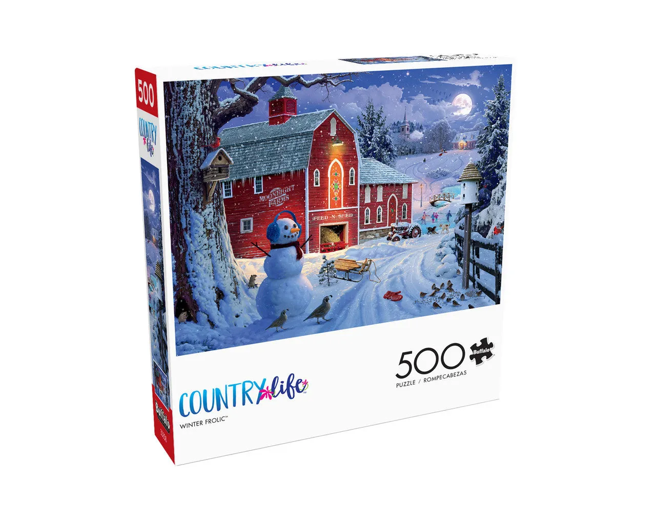 Buffalo Games Country Life Winter Frolic puslespil 500 brikker sne
