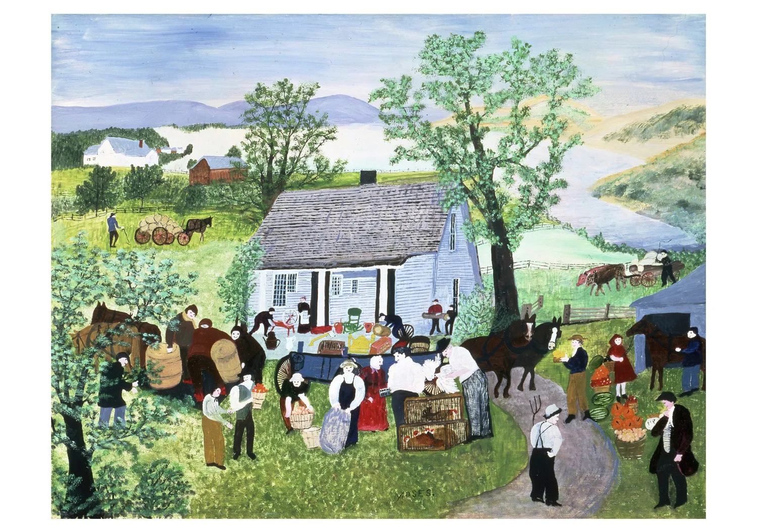 Pomegranate Grandma Moses brevkortsæt landskaber