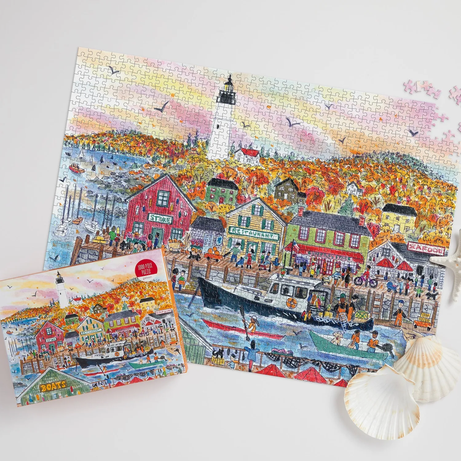 Good Puzzle Co. Autumn by the Sea puslespil 1000 efterår
