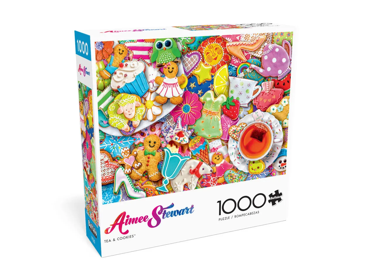 Buffalo Games Aimee Stewart Tea and Cookies puslespil 1000 brikker kager