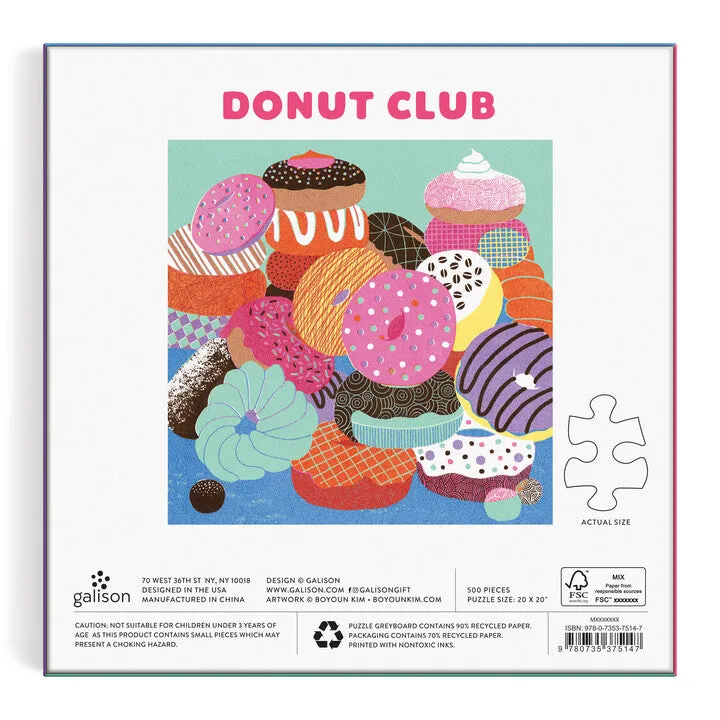 Galison Donut Club puslespil 500 brikker kager