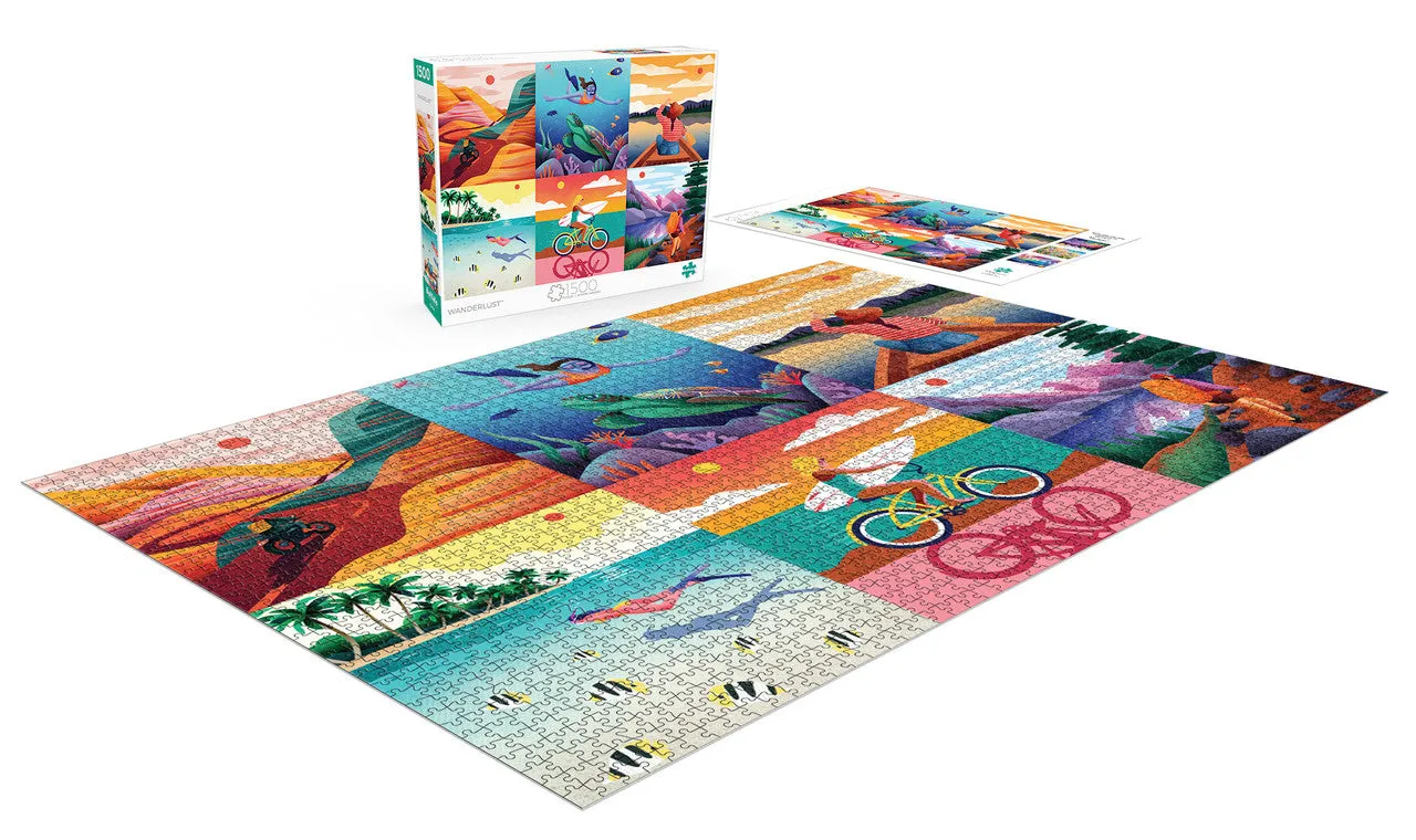 Buffalo Games Wanderlust puslespil 1500 brikker rejse