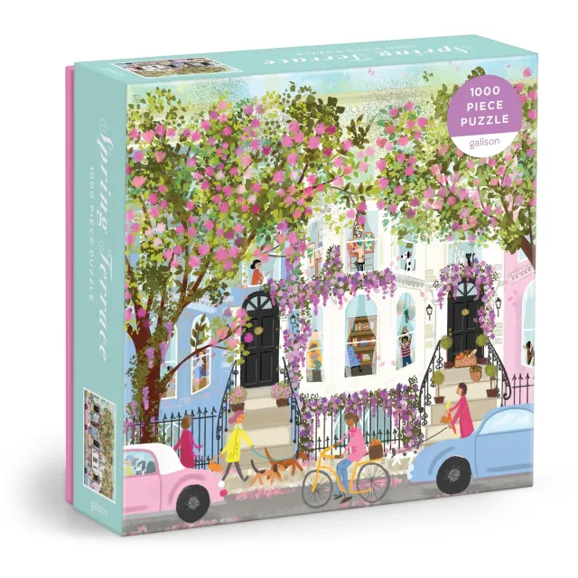 Good Puzzle Co. Joy Laforme Spring Terrace puslespil 1000 brikker forår