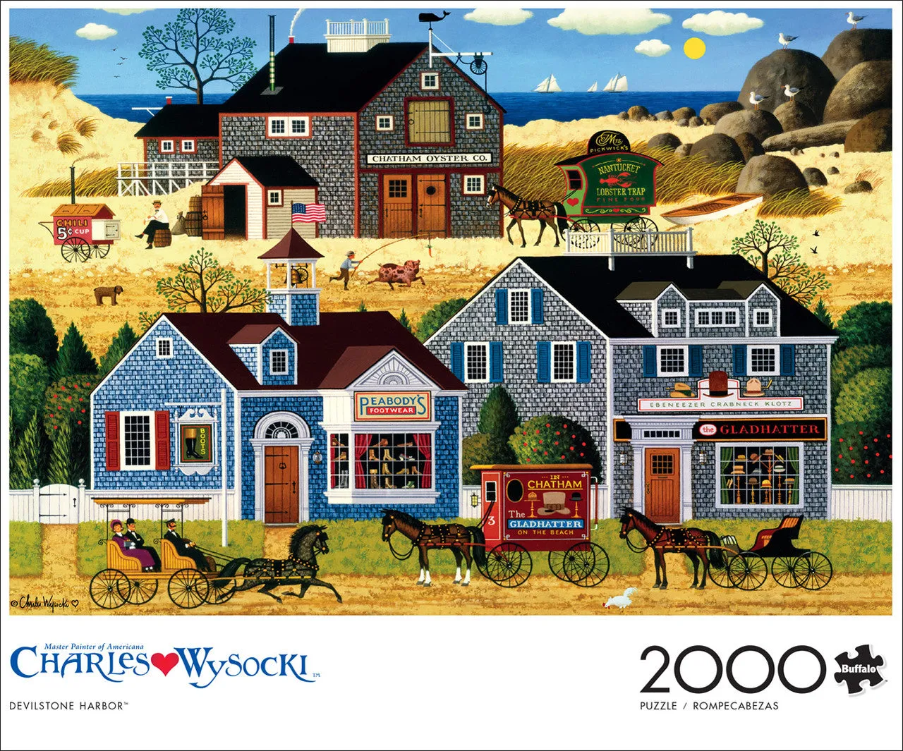 Buffalo Games Charles Wysocki Devilstone Harbor puslespil 2000 brikker havn