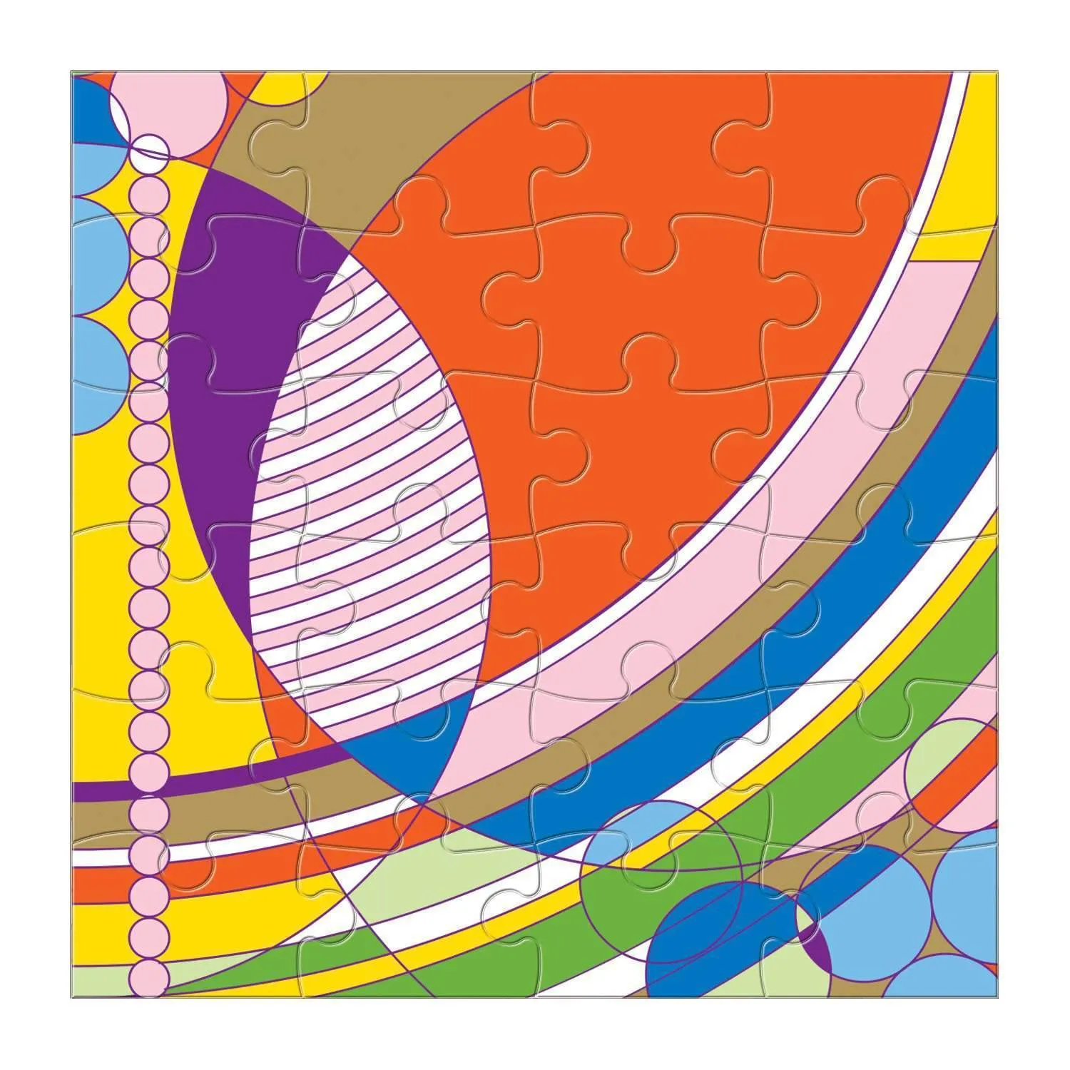 Good Puzzle Co. Frank Lloyd Wright træpuslespil sæt 6 stk