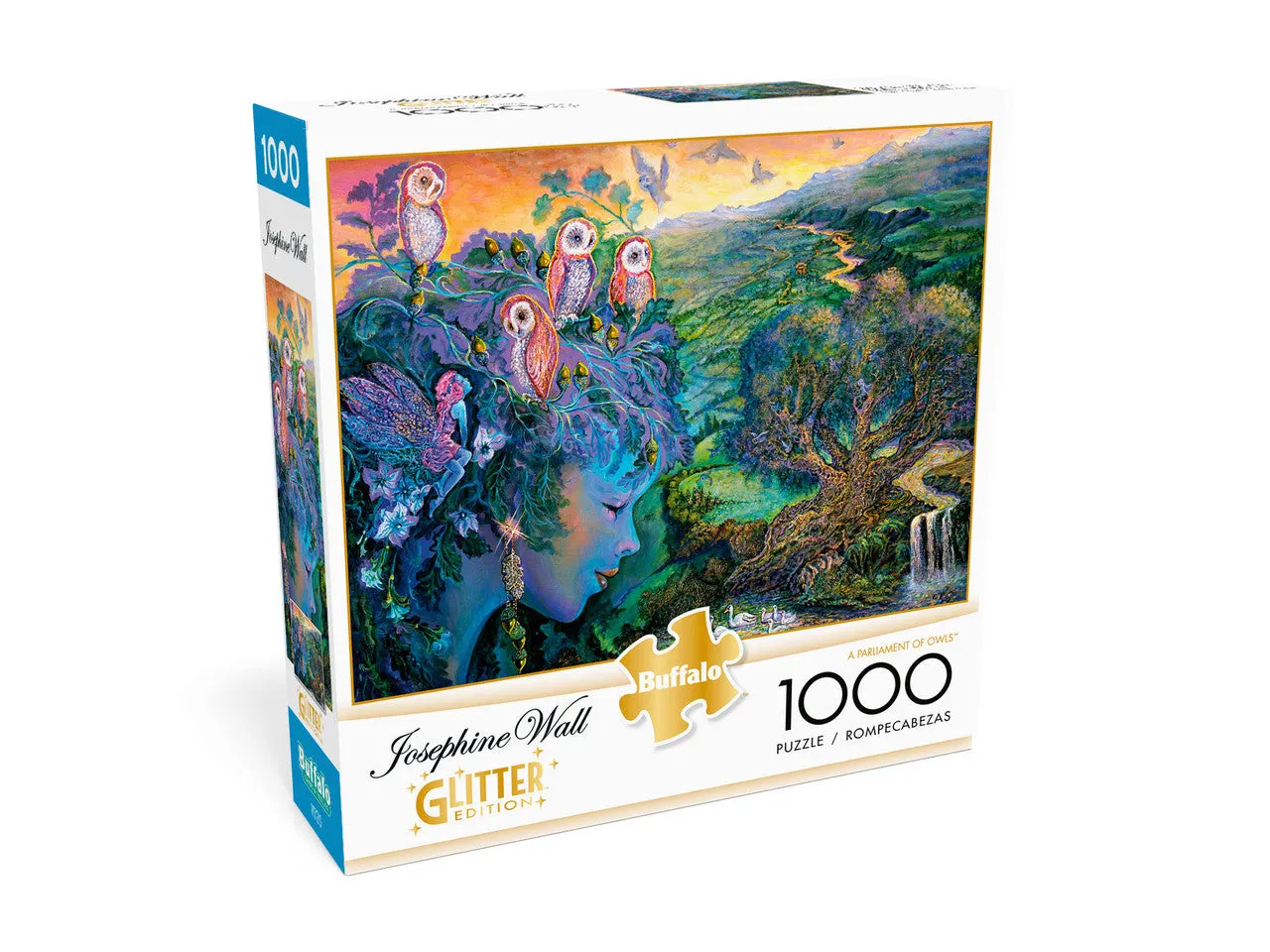 Buffalo Games Parliament of Owls puslespil 1000 brikker glitter