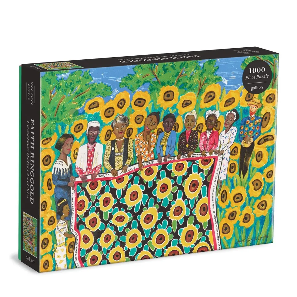 Galison Faith Ringgold Sunflower Quilting Bee puslespil 1000 brikker kunst