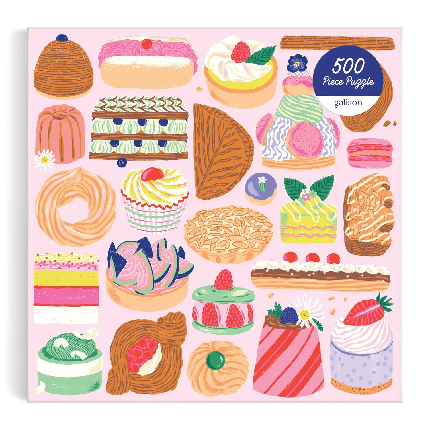Galison Sweet Confections puslespil 500 brikker kager