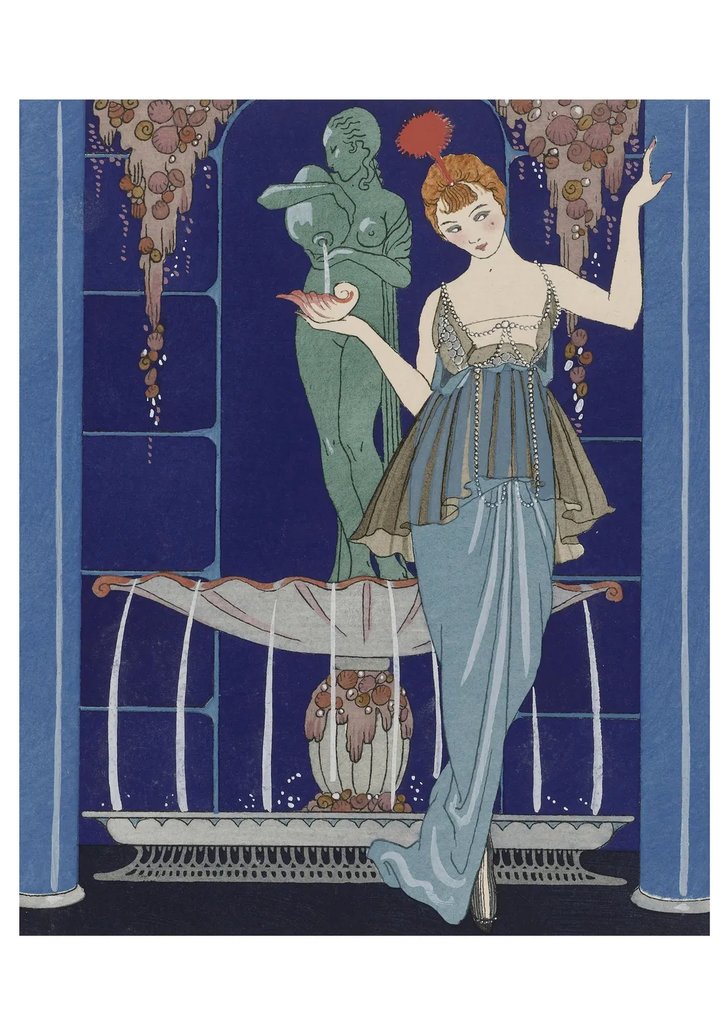 Pomegranate George Barbier kortæske art deco sæt humør