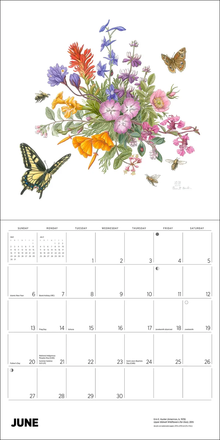 Erin E Hunter Pollinators vægkalender 2027 insekter