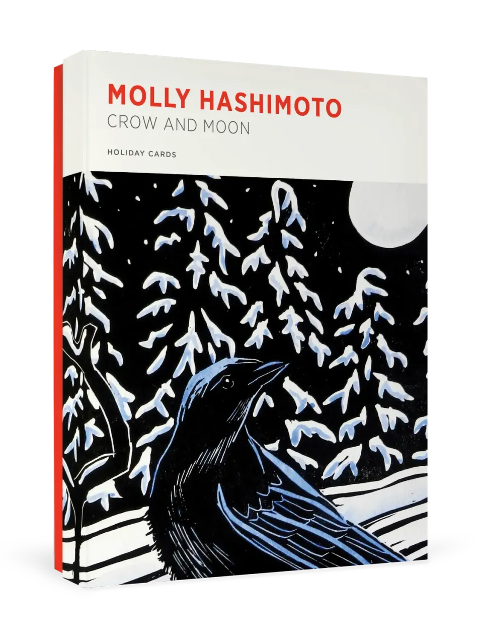 Pomegranate Molly Hashimoto Crow and Moon julekort krage