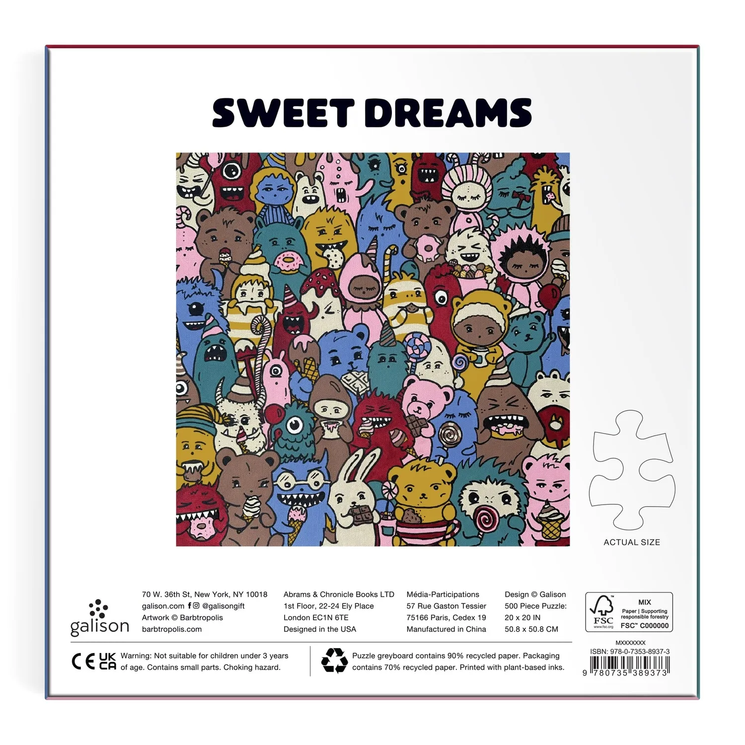 Good Puzzle Co. Barbtropolis Sweet Dreams 500 puslespil foil