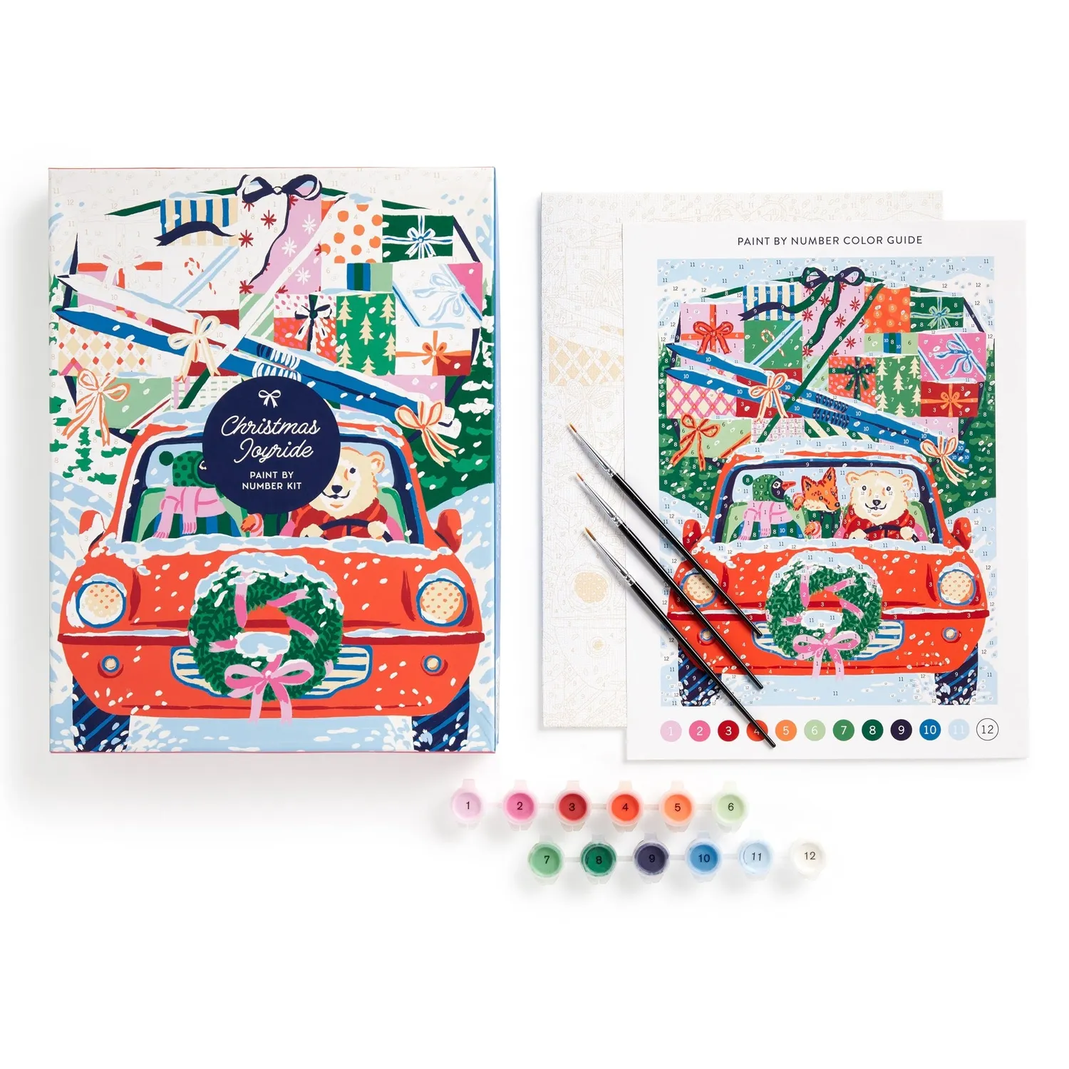 Good Puzzle Co. Christmas Joyride mal efter tal sæt 23x30 cm