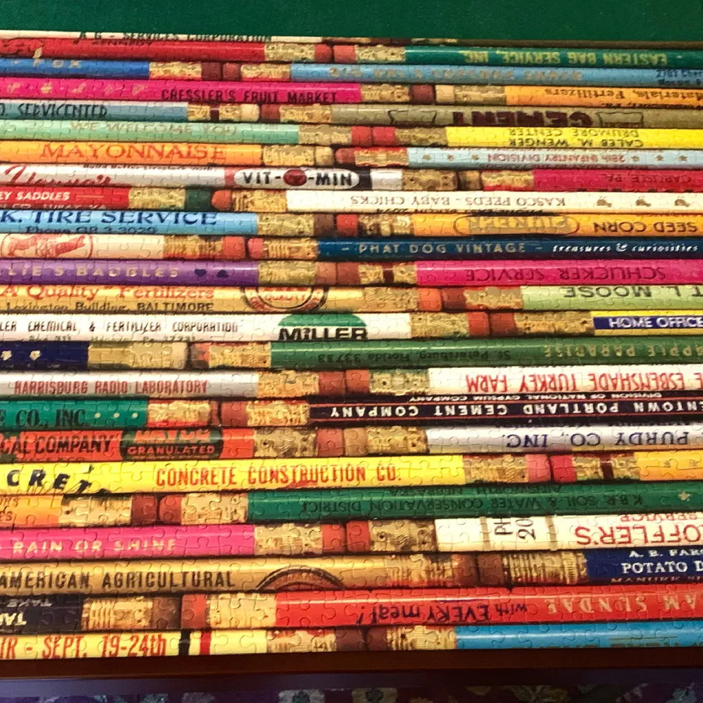 Galison Phat Dog Vintage Pencils 1000 puslespil folie 1000 brikker