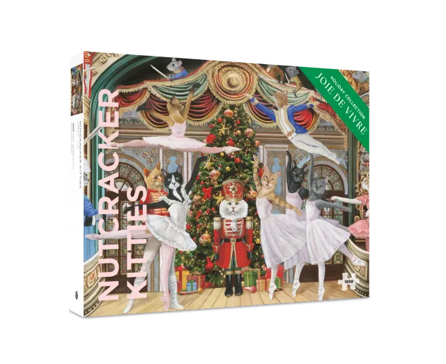 Pomegranate Carol Lew Nutcracker Kitties puslespil 1000 jul