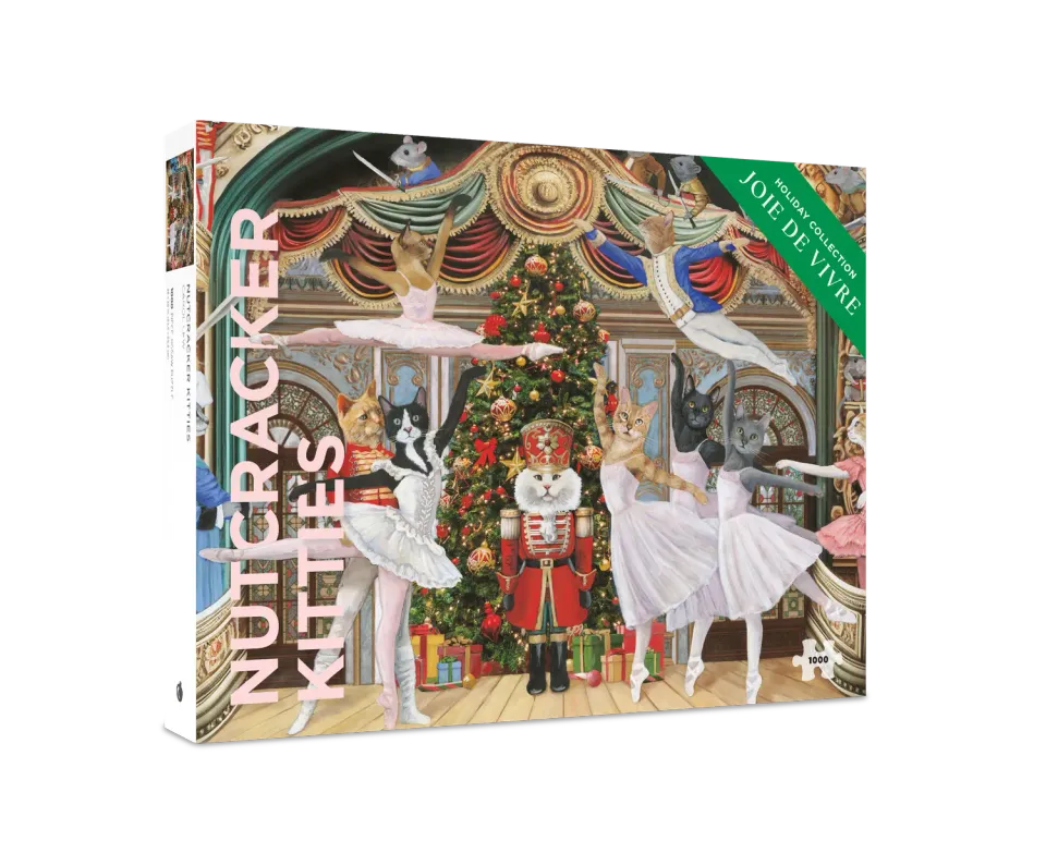Pomegranate Carol Lew Nutcracker Kitties puslespil 1000 jul