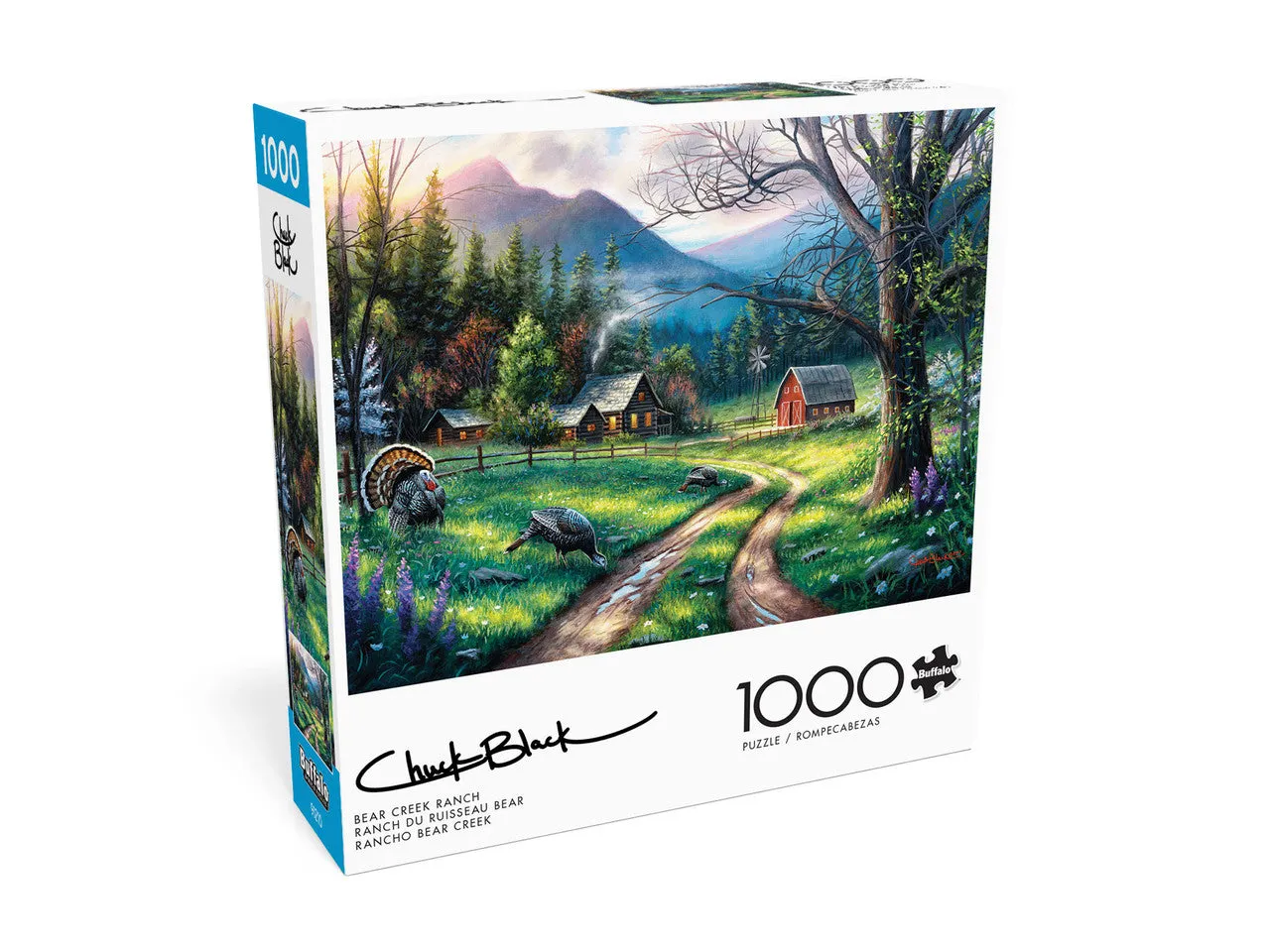 Buffalo Games Bear Creek Ranch puslespil 1000 bjergmotiv