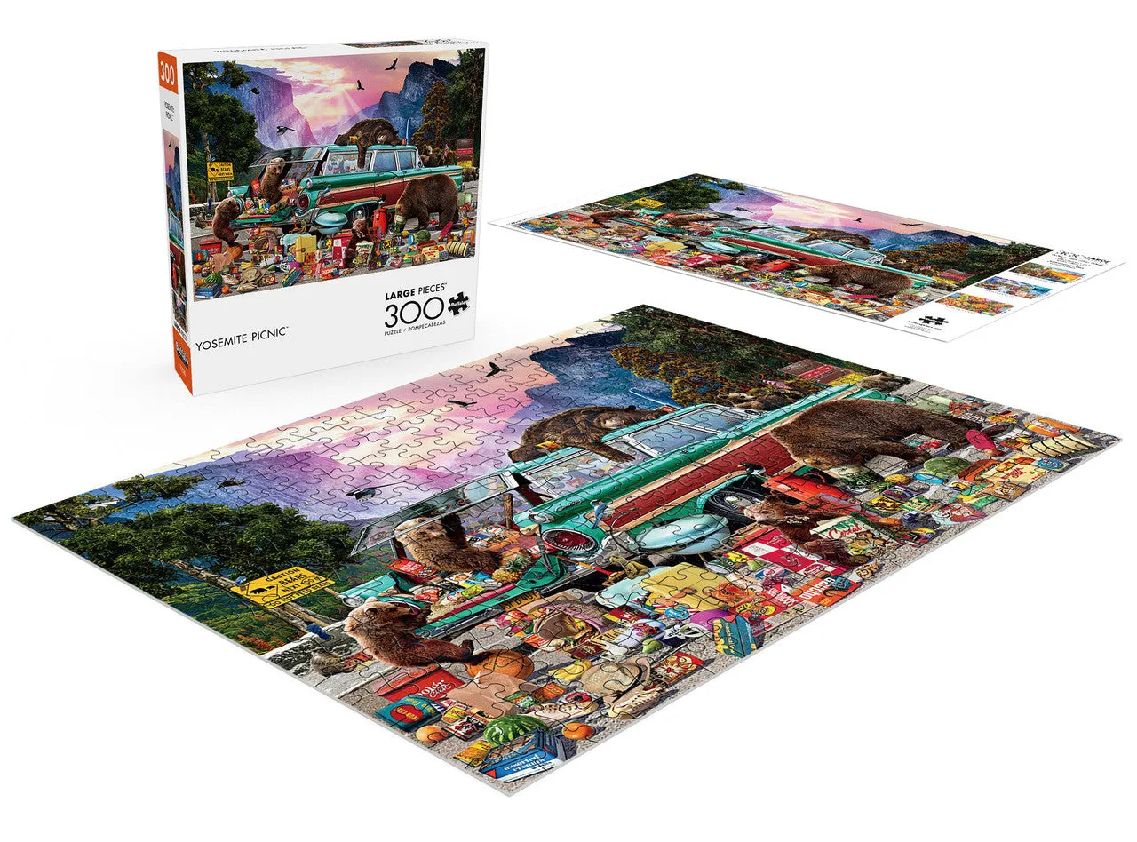 Buffalo Games Yosemite Picnic puslespil 300 store brikker bjørne