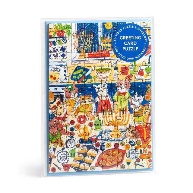 Anna Ivanir Happy Hanukcats puslespilskort 60 brikker